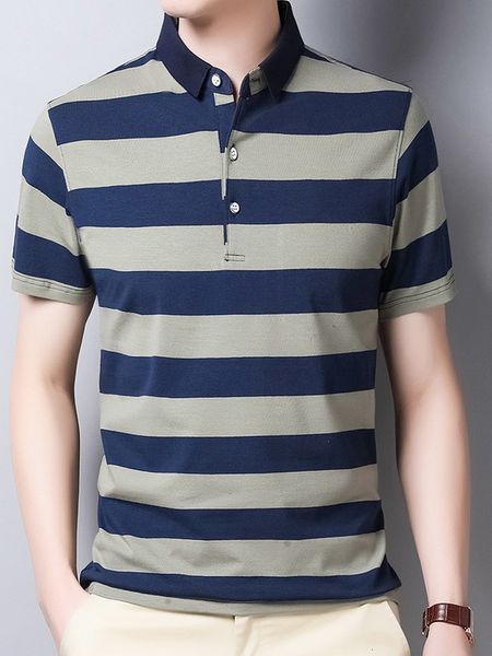 MENS POLOS GAAJ Brand Brand Striped Polo Men 95% Cotton Business Poloshirt Summer Casual Shirt Classic Fit Regulary Army Tops Fashion Social Tee 230330