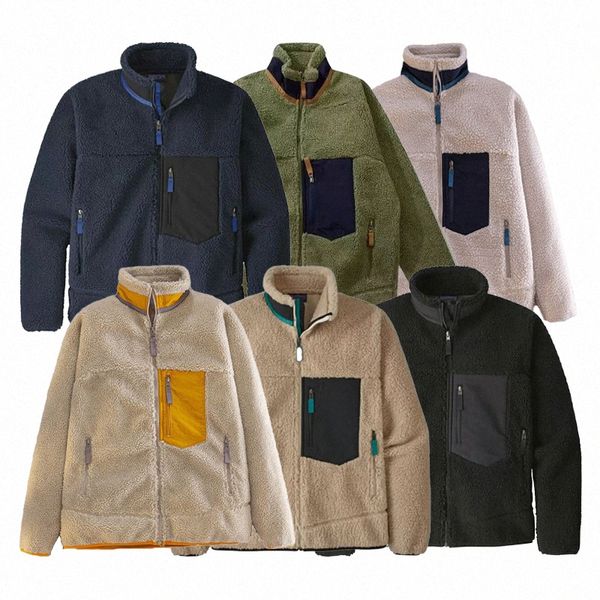 Giacche di stilisti di moda Giacca in pile da uomo spessa calda piumino classico retrò autunno modelli coppia cappotto da uomo in cashmere di agnello