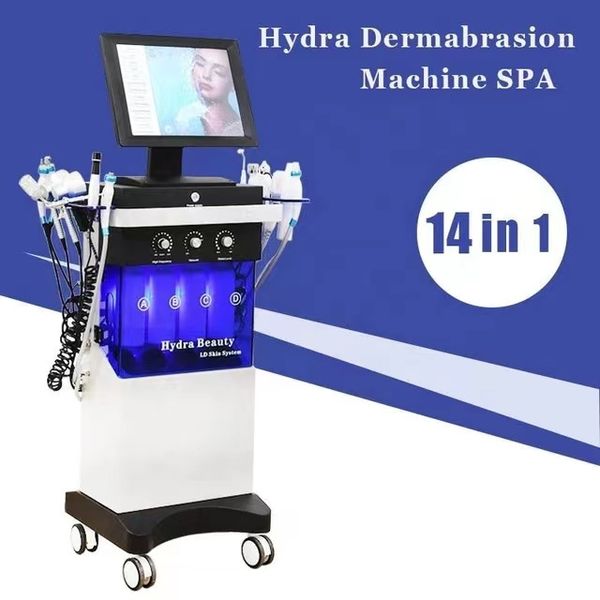 14 In1 Yüz Güzellik Makinesi Mikrodermabrazyon Hidro Dermabrazyon Sistemi Yüz Spa Fraksiyonel RF Bio Yüz Kaldırma Cilt Bakımı Güzellik Salon Ekipmanları