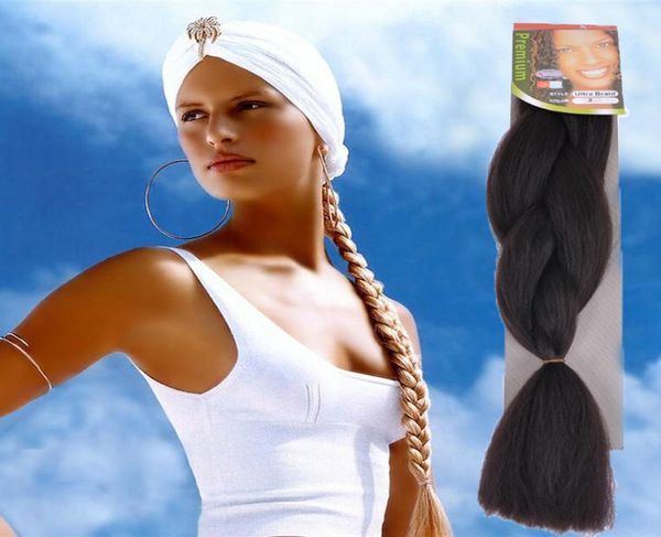 100GPCS OMBRE Jumbo BRAIDS SYNTHETISCHES Flechtenhaar synthetisch zweifarbig JUMBO BRAIDS Verlängerung Cheveux 24 Zoll Ombre Box Braid4613238