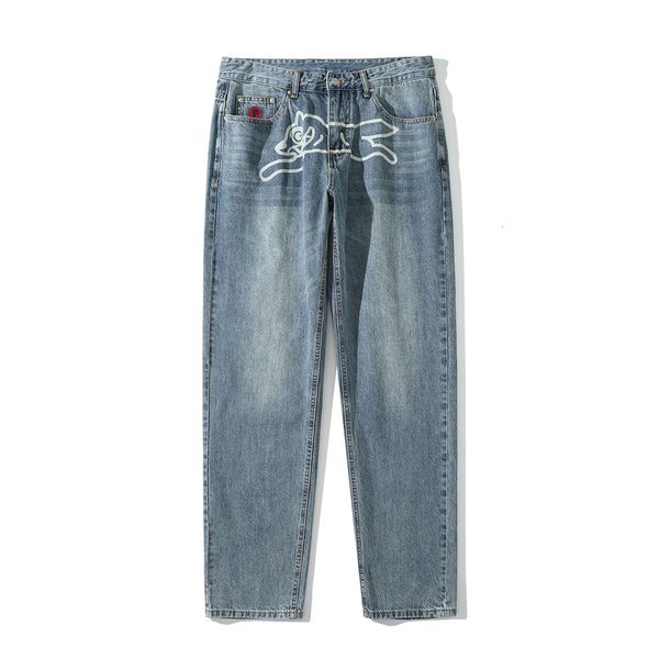 Herren Jeans Vintage Dog Y2K Baggy Herren Stickerei Straight Washed Denim Cargohose Streetwear Neutral Harajuku Ropa Hombre Hose 230330