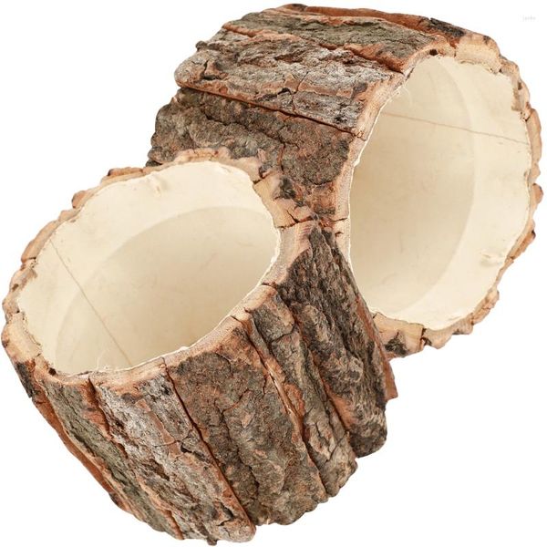 Vasi Fioriera Fioriera Vasi in legno di legno Corteccia Fioriere succulente Vaso Secchio Rustico Albero Candeliere Ceppo Bonsai Portacontenitore