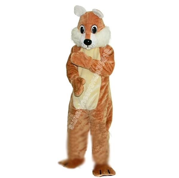 Super süßes braunes Eichhörnchen Maskottchen Kostüm Top Cartoon Anime Theme Charakter Carnival Unisex Erwachsene Größe Weihnachtsgeburtstagsfeier Outdoor Outfit Anzug