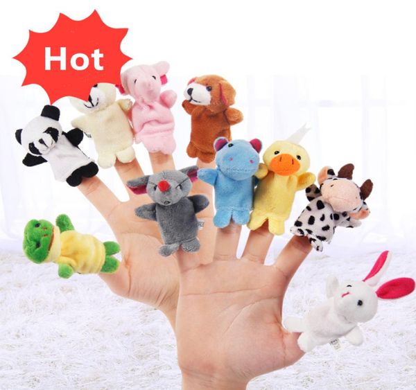 Mesmo mini dedo animal bebê brinquedo de pelúcia fantoches de dedo falando adereços 10 grupo de animais de pelúcia mais animais de pelúcia brinquedos gi5542148