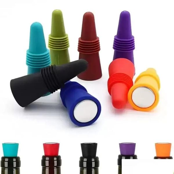 Ferramentas de barra reutilizável Sile Sile Stoppers Sparkling Beverage Garrafs Stopper com tampa de aderência para manter o Fizz Saver fresco para DHQGS