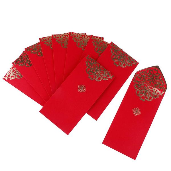 Подарочная упаковка счастливого счастливого года свадебное красное конверт китайский весенний фестиваль золотой печать, чтобы заполнить MoneyGift