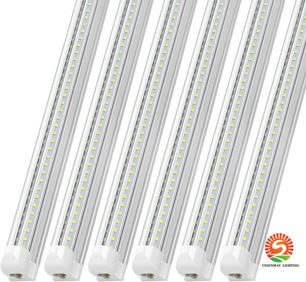 Luci a tubo led da 8 piedi a forma di V T8 luci integrate per porte da 8 piedi più fredde luci da negozio a doppia fila plug and play