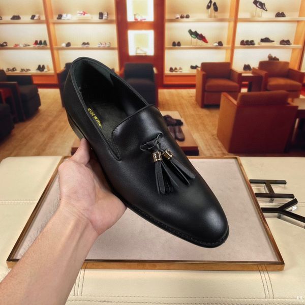 L9/12Model Men elegante Sapatos Oxford Lace Up Mens Sapated Sapated Black Brown Brown pontudo