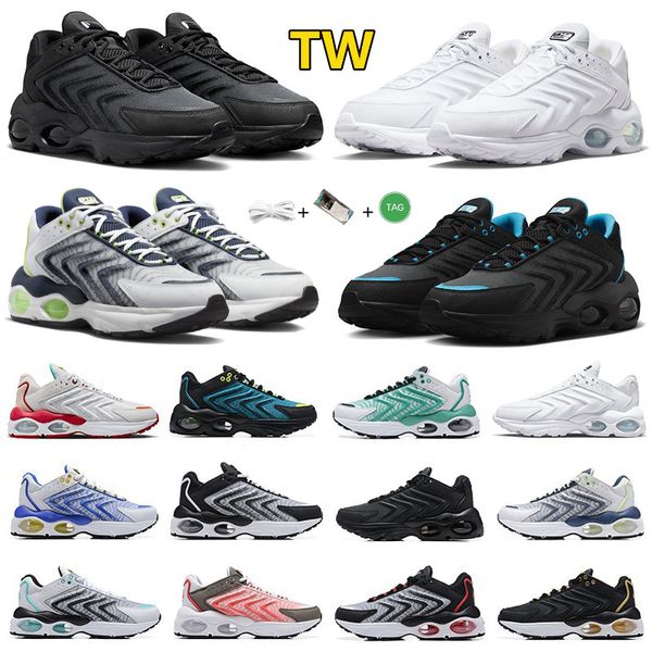 TW Tailwind 1 Mens Running Shoes Triple White Black Lunar New Year Island Green Racer Blue Bred Midnight Navy Red Clay Homens Mulheres Treinadores Tênis Esportivos Tênis