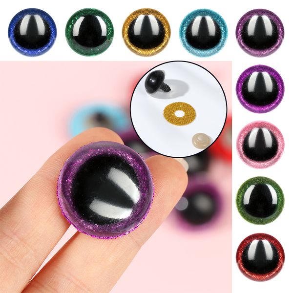 Puppenkörperteile 10 Stück 1618202224 mm Kunststoff Shinning Eyes Round Safety Glitter s Augäpfel DIY Handmade Plüschtiere Zubehör 230329