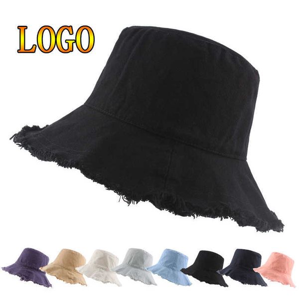 Sun Hats Caps BP Custom New Quaste Wäsche Denim Eimer ATS Frauen Baumwolle einfache Krempe faltbare Fischer bei Outdoor AN Panama Cap Woman Mann Mann