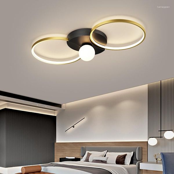 Потолочные светильники Современный простые круговые светодиоды для спальни.