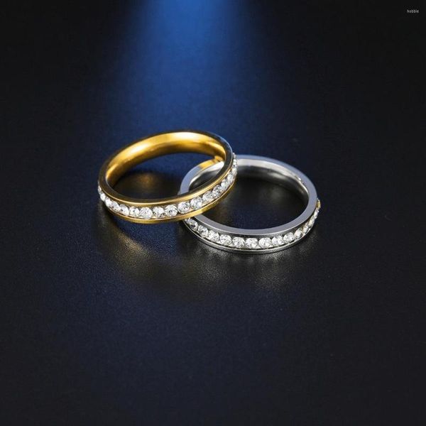 Обручальные кольца хип -хоп золотой цвет наборы мизинца для мужчин женщины титановый
