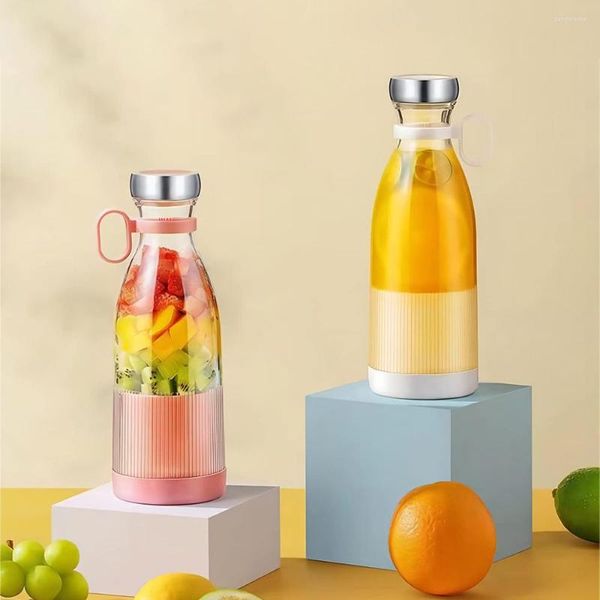 Juicadores portáteis de suco fresco copo de copo USB recarregável para liquidificador elétrico rosa/azul Mini Fast Juicer Ice Fruit