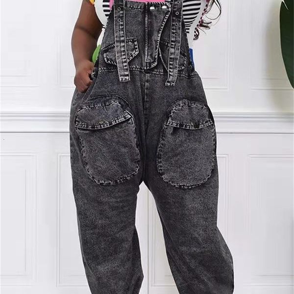 Damen-Overalls Strampler VAZN Selling Young Casual High End Office Women's Solid Natural Spaghetti Shoulder Strap Sleeveless Clown Women's Denim 230329