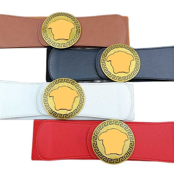 Cintos de grife para mulheres marca de moda elástica cinturão feminina letra de fivela de fivela de fivela acessórios de vestuário