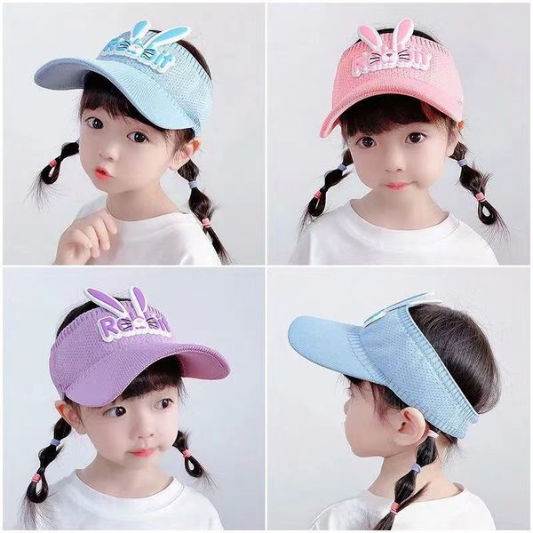 2023 nuovi bambini cappelli da sole per bambini visti estivi vocali di coniglio carino cappello da coniglietto per bambini per bambini cappelli per ragazze 3-12 anni