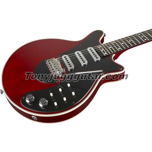 BM01 Brian May Signature Wine Red Electric Guitar Black Pickguard Tremolo Bridge Whammy Bar, captadores cromados coreanos, frete grátis