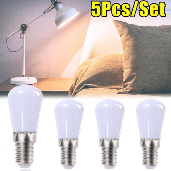 5Pcs LED Frigorifero Lampadine Mini E14/E12 Sostituzione Vite Alogena Per Cucina Camera Da Letto Macchina Da Cucire Notte