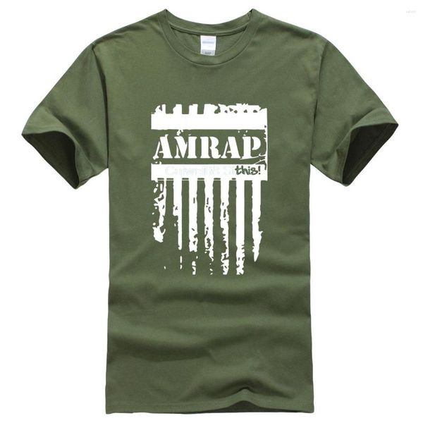 Herren-T-Shirts Cooles Kurzarmhemd AMRAP Brief gedruckte Sommermarkenkleidung Crossfit für Männer 2023 Modestil
