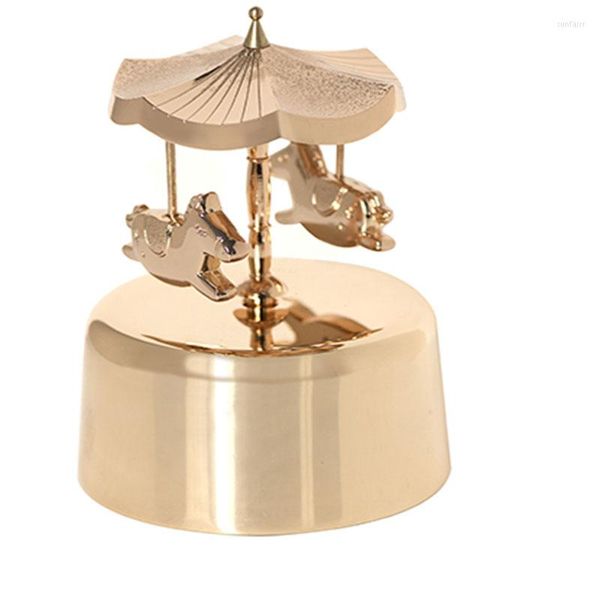Figurine decorative Movimento Anime Canzone Oro Carillon Scatole di metallo Carosello Musicale Regali unici Caja Regalo per fidanzata EH50MB