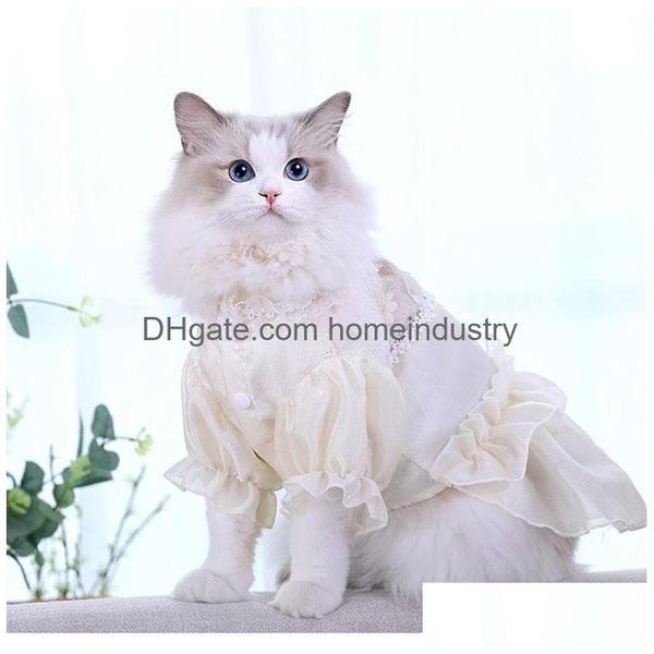 Abbigliamento per cani Vestiti per gatti Accessori per catene di gonne Sottile Nuovo anticaduta Pet Cani di piccola e media taglia Gattino Puppet Gonne carine Spri Dhgk9