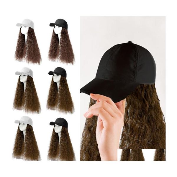 Другое событие вечеринка снабжает бейсбольную шапку для волос -вьючная прическа регулируемая шляпа парик