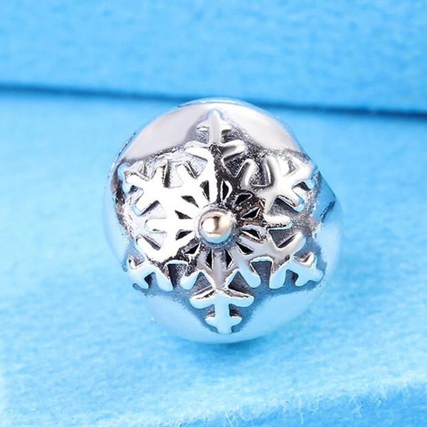 925 Sterling Silver Winter Wonderland Clip Stopper Bead si adatta a braccialetti con ciondoli stile Pandora gioielli europei