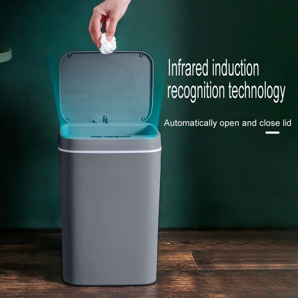 Bidoni per rifiuti I bidoni della spazzatura con rilevamento intelligente possono essere utilizzati nei bagni cucine bagni bidoni della spazzatura con tocco elettrico cestini per la carta 230330