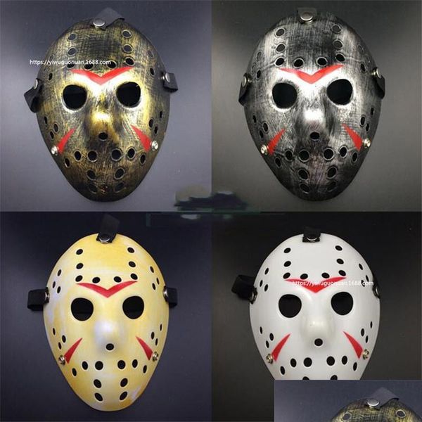 Máscaras de festa Halloween Horror Jason Mask Hockey Cosplay Killer Decor Scary Decor de Natal Masqueada V para Droga de Drop Vingertta H DHCFD