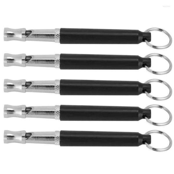 Dog Apparel Pet Training Whistle 5 PCS Trainer Edelstahl Kunststoff für den Gehorsam der Katze