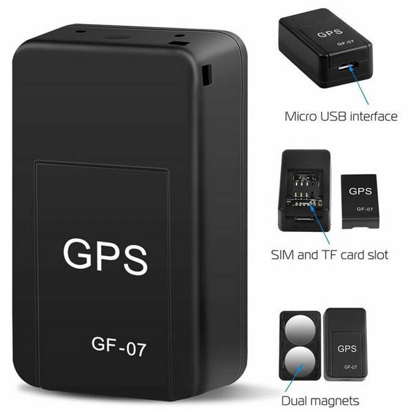 Mini Araba GPS Tracker GF07 Manyetik Dağı Gerçek zamanlı SIM Mesaj Bulucu Araba Motosiklet Aile Pet Evrensel Anti-kayıp Pozisyoner
