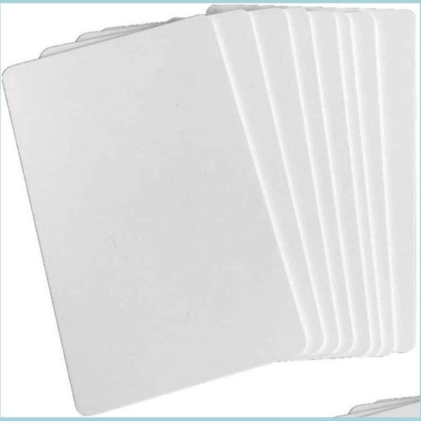 Bomboniera stampabile in bianco sublimato Carta in PVC Plastica Bianca Id Affari Per Promozione Regalo Carte di nome Numero di scrivania Tag Drop Delive Dhon7