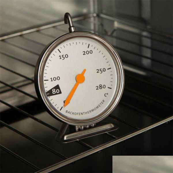 Thermometer Küche Elektroofen Thermometer Edelstahl Backwerkzeuge Mechanisch 50 280°C Drop Delivery Hausgarten Dining Bar Dhb41