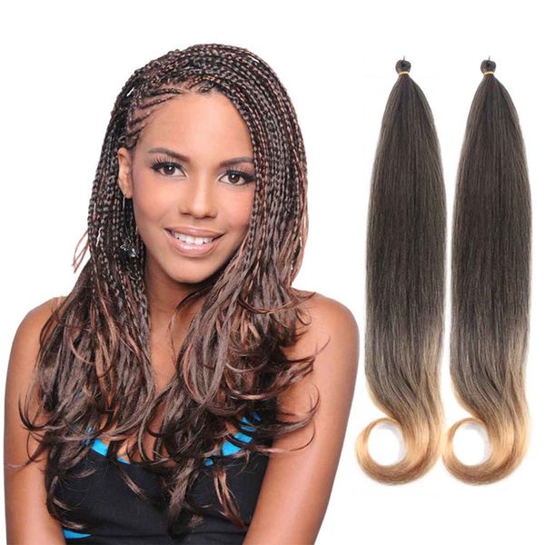 Capelli a treccia ricci afro per l'estensione dei capelli intrecciati afro sintetici Yaki Pony Yaky Wave