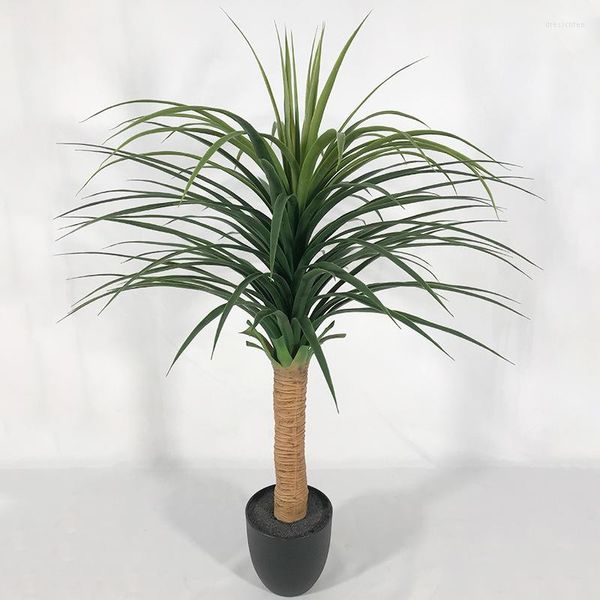 Flores decorativas 116cm 103 folhas grandes dracaena dracaena verde Tropical Fake Plants Fake Indoor Plástico em vasos de escritório Decoração de casa