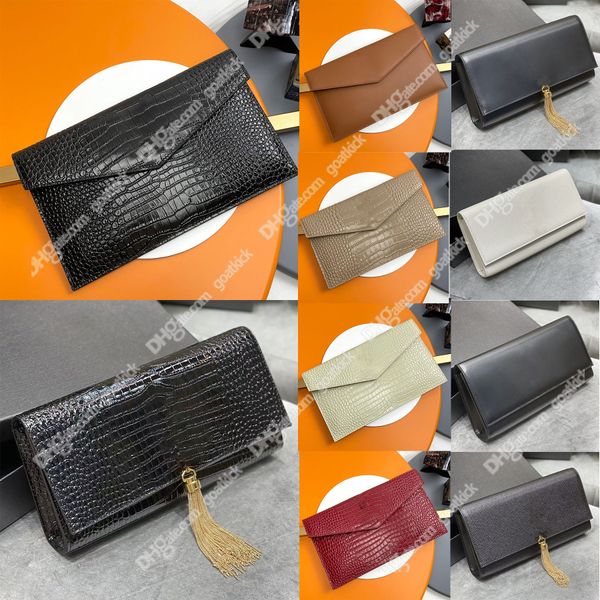 Uptown Pouch Bags Grain De Poudre Geprägte Leder Clutch Modedesigner Frauen Schulter Krokodil Handtasche Luxus Geldbörse Echtes Leder Hochwertige Geldbörse