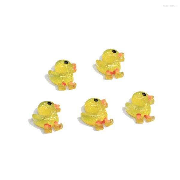 Perline Kawaii Mini Resin Duck Flatback Cabochon Per Decorazioni Manicure