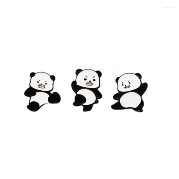 Broschen Wütend Panda Emaille Pins Cartoon Tier Revers Kleidung Brosche Handtasche Abzeichen Frauen Kinder Party Schmuck Großhandel