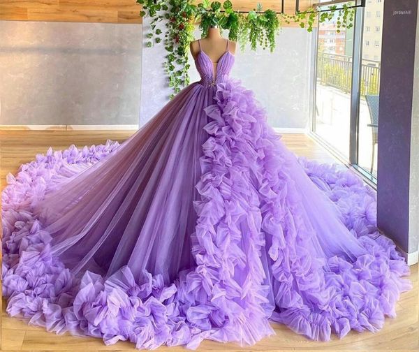 Partykleider Eleganter geschwollener Abschlussball mit langem Zug Arabisches Ballkleid Abendkleid Libanon Dubai Naher Osten Robe Damen Nachthemden