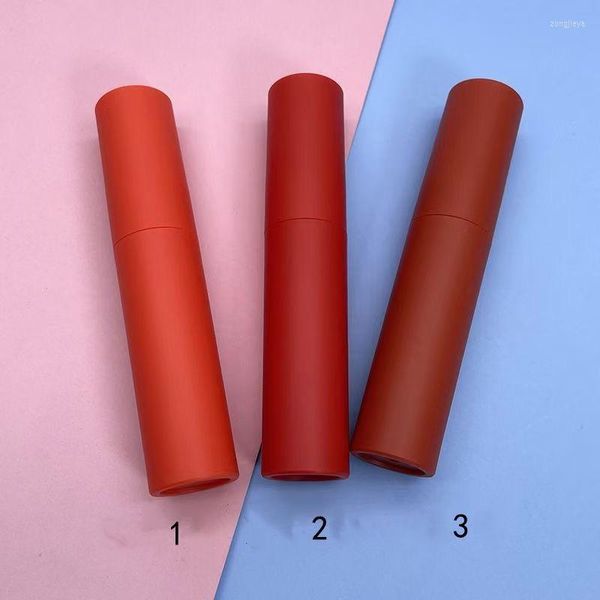 Aufbewahrungsflaschen 50 Stück mattroter Kosmetik-Concealer-Applikator 3 ml leerer Lipgloss-Zauberstab Tube Glasurbehälter kleine Make-up-Grundierungsflasche