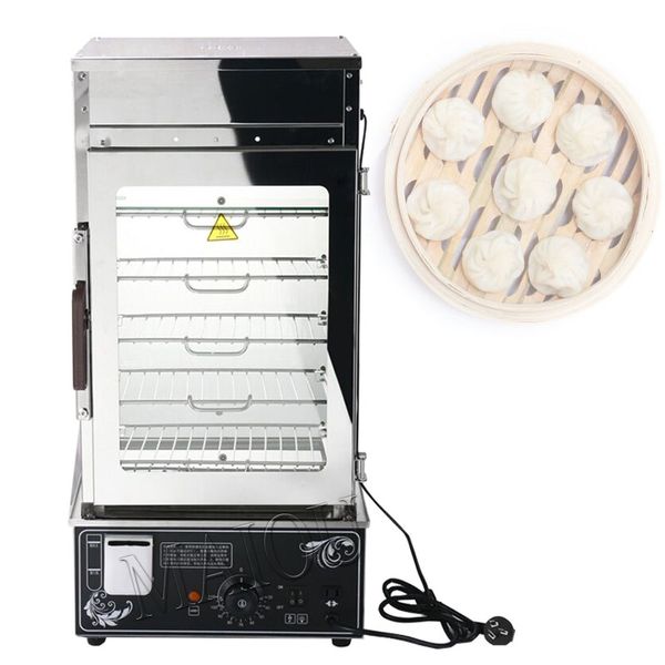 1.2KW 5-Schicht-Elektro-Dampfgarer Kommerzielle gedämpfte gefüllte Brötchen-Dampfmaschine Edelstahl-Lebensmittelwärmer-Kabinett 500