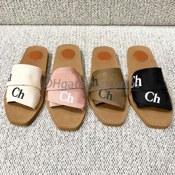 Luxury Sandal Designer Woman Slide Man Shoe BEIGE Bianco Black Pink Lace Summer Beach Slipper Lettering Espadrille Heels High Tel