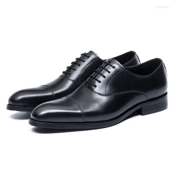 Kleid Schuhe Männer Italienisch 2023 Luxus Echtes Leder Marke Qualität Mode Klassische Britische Trendy Oxfords Für Männer