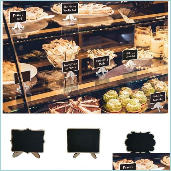 Другие праздничные вечеринки Mini Blackboard 10x7,5 см. Деревянная стойка для классной доски 6 дизайн облачной формы товары ShopWindow.