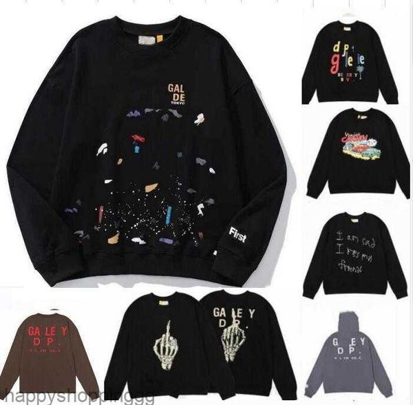 Sping Mens Hoodies Sweatshirts Designers Galleryes Depts Fashion Trend Classic Letter Printed Hoodie Womens High Street Cotton Pullover Tops Kleidung RCJT001