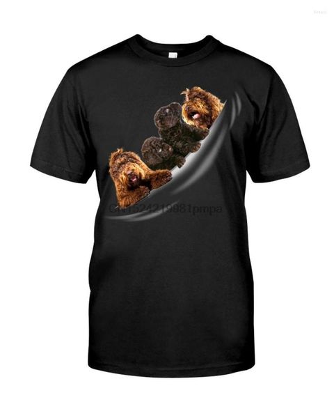 Camisetas masculinas Men camisa Barbet - rasgado 4 (10) mulheres tshirts