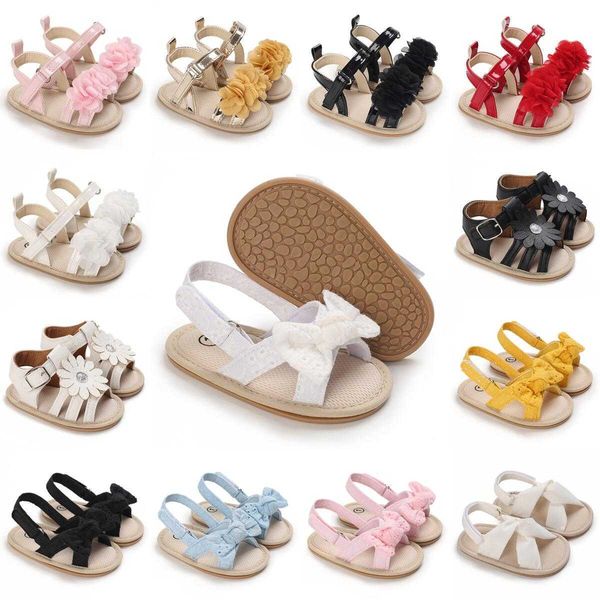 Sandalen Kuppelkameras Sommer Neue Jungen und Mädchen Erste Wanderschuhe Lässig Elegant Leder Gummisohlen Babyschuhe Stilvolle Atmungsaktive Strandsandalen Z0331