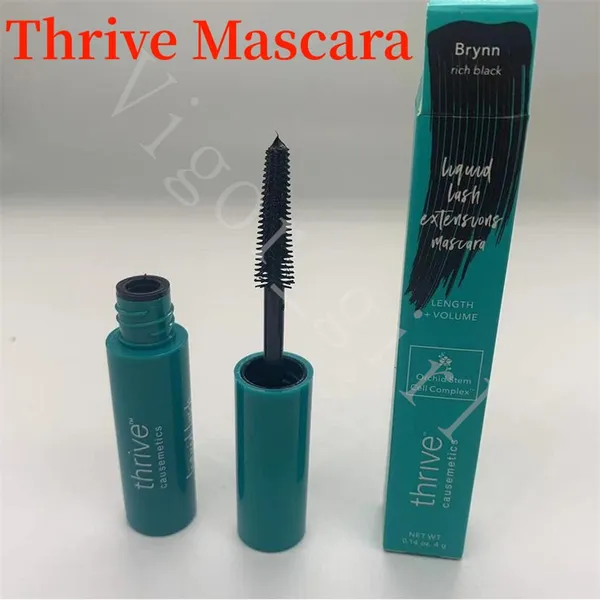 Nuovo arrivo Thrive Mascara Causemetics Mascara liquido per estensioni ciglia Nero 0,38 once / 10,7 g Mascara lungo e arricciato Impermeabile di alta qualità per ragazza Trucco occhi