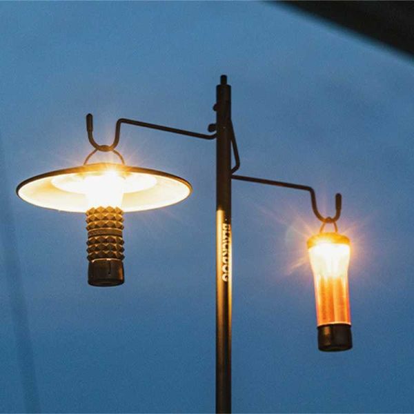 Lanterna de acampamento NatureHike Outdoor Light Stand destacável Pólo de alumínio de alumínio portátil portátil Pólo de iluminação de pólo leve Acessórios de luz W0331